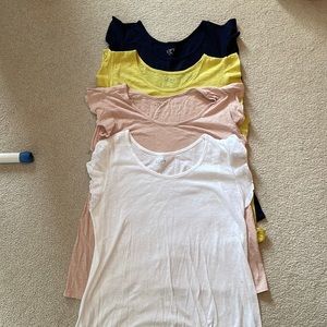 EUC bundle of 4 tees from Loft Outlet, size Medium. Ruffle sleeve.